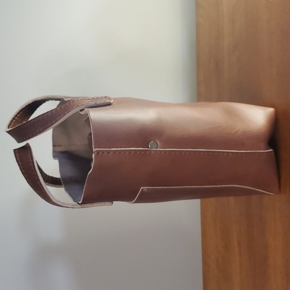 Portland Leather mini crossbody classic tote 🦄 English tan? NWOT - Picture 4 of 6